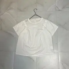 URBANRESEARCH ITEMS/コットン100/ギャザー半袖ブラウス/白のサムネイル