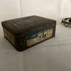 週末セール 1900-1920年 フランス アンティーク アールデコ ブリキ箱