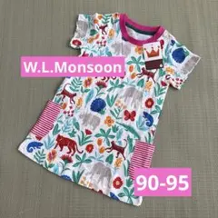 W.L.MONSOON モンスーン タグ付き ワンピース 花柄 動物柄 2Tのサムネイル