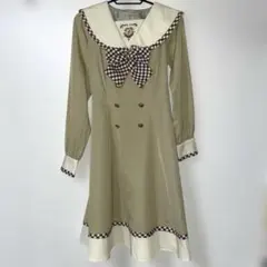 Amavel 学生 制服 セーラー襟 ワンピース リボン チェック クラシカルのサムネイル