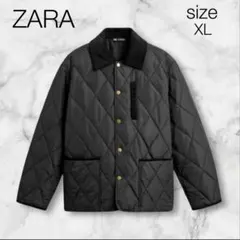 ゆ様専用ZARA ザラ コーデュロイ襟 キルティングジャケット ブラック XL