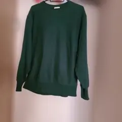 ダークグリーン クルーネック トレーナー　GU　Мサイズ