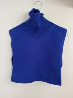 JIL SANDER 青 ノースリーブ タートルネックのサムネイル