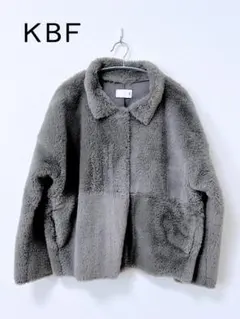 KBF ケービーエフ エコファージャケット グレー ボタン 秋冬 美品 FREE
