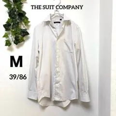 美品【ザスーツカンパニー】スーパーイージーケアＹシャツストライプ39/86Ｍ