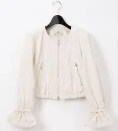 美品♥グレースコンチネンタル　ライダースジャケット　36 ホワイトのサムネイル