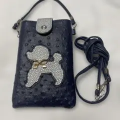 オーストリッチ風 スマホショルダーバッグ