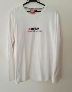 Gotcha ホワイト長袖シャツＬサイズ　ロンＴ