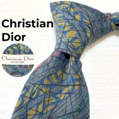 Christian Dior ディオール ネクタイ 幾何学 極美品 未使用に近い