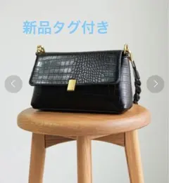 yuue' ( wear ) デザインハンドルショルダーバッグ　ブラックのサムネイル
