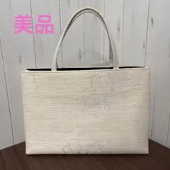 『美品』和装トートバッグ　アイボリー 花柄刺繍 トートバッグ