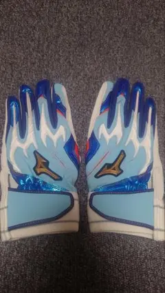 Mizuno Pro バッティング用手袋 青/白