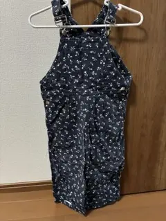 花柄 デニム オーバーオール