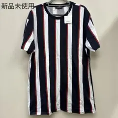 新品未使用 ベルシュカ ストライプ 半袖 プリント Tシャツ Lサイズのサムネイル