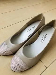 FRESCAウエッジソール　ピンクベージュ　美品