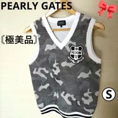 PEARLY GATES ニットベスト カモフラ柄 カーキ系 0【極美品】
