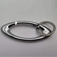 オーバル型 シルバー キーホルダー カラビナ ストリート アメカジ