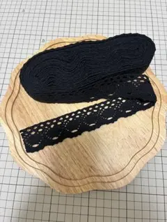 コットンレース ブラック