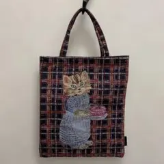 ナタリーレテ　ミニトートバッグ　チェック　Blue eye 新品