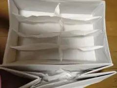 ホワイト 布製 収納ケース2点