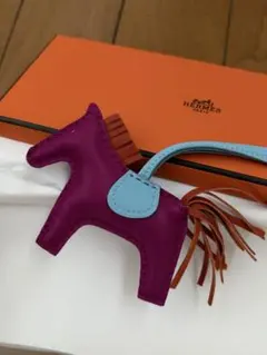HERMES エルメス ロデオ ゴールド 白ステッチ PM チャーム 極美品