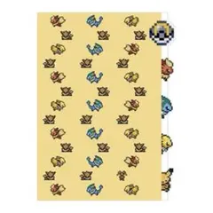 ポケモン イーブイ ゲームドット 黄 クリアファイル 5ポケット