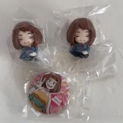 僕のヒーローアカデミア 麗日お茶子 肩ズンfig 缶バッジ ガチャガチャ