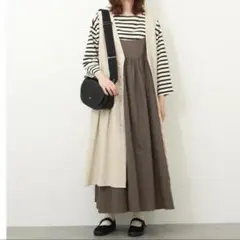 DANTON ダントン オーバーオール サロペットスカート フリー ホワイト 