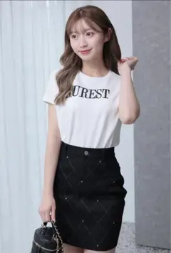 リップサービス★ ジュエルデニムタイトスカート