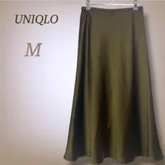 UNIQLO ペチコート付き 上品 ロングフレアスカート きれいめ オフィス M