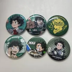 僕のヒーローアカデミア 緑谷出久缶バッジ 6個セット