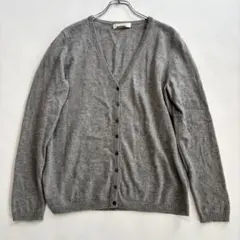 ユニクロ XLサイズ カシミヤ100% カーディガン グレー