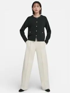 PLST プラステ エクストラファインメリノウールミドルゲージカーディガン M