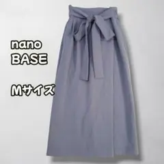 S0417　ロングスカート　フレア　リボンベルト　ラベンダーグレー　Ｍ　38のサムネイル