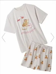 匿名配送❣️ ジェラピケ ケーキワンポイントTシャツ&ハート柄ショート