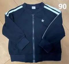 プティマイン　ジップアップ　ブルゾン　アウター　ジャージ　黒　90 男の子女の子