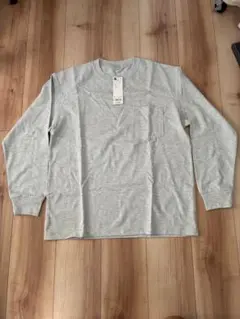 GU ライトグレー 長袖Tシャツ Sサイズ