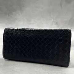 BOTTEGA VENETA イントレチャート ネイビー 長財布 8395