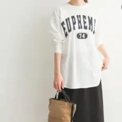 URBAN RESEARCH DOORS カレッジプリント長袖Tシャツ