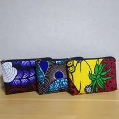 《41》ミニポーチセット/アフリカ布