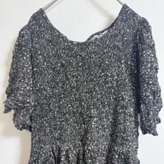 海外古着¨̮ bodylove 【XL】 花柄 ひざ丈ワンピース 半袖 花柄