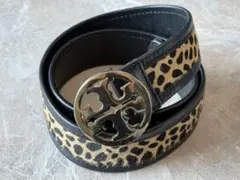 Tory Burch ベルト パイソン型押し ゴールドロゴ - メルカリ