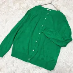 【美品】麻 100% muku クルーネックカーディガン