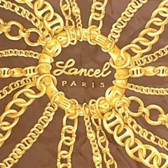LANCEL ランセル　大判スカーフ　シルク100% ゴールドチェーン柄のサムネイル