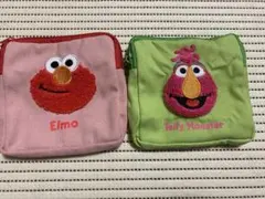 セサミストリート　エルモ　テリー　ポーチ　ガチャガチャ