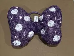 ディズニー ミニー ヘアゴム ミニーの日 パープル 紫　スパンコール