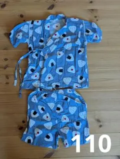 【kids】おにぎり柄　甚平　110cm