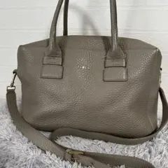 フルラFURLA ハンドバッグ　2way ショルダーバッグ　グレージュ　レザー
