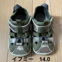 breeze イフミーサンダル　迷彩　14.0センチ