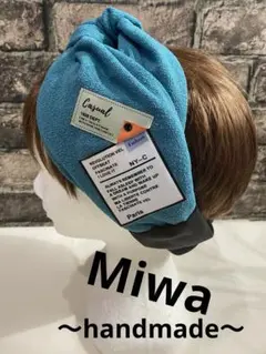 幅広クロスヘアバンドターバン可愛いタグ付きハンドメイド